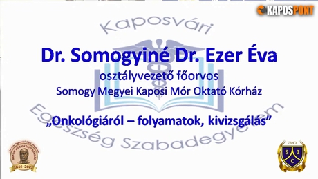 Dr. Somogyiné Dr. Ezer Éva előadása